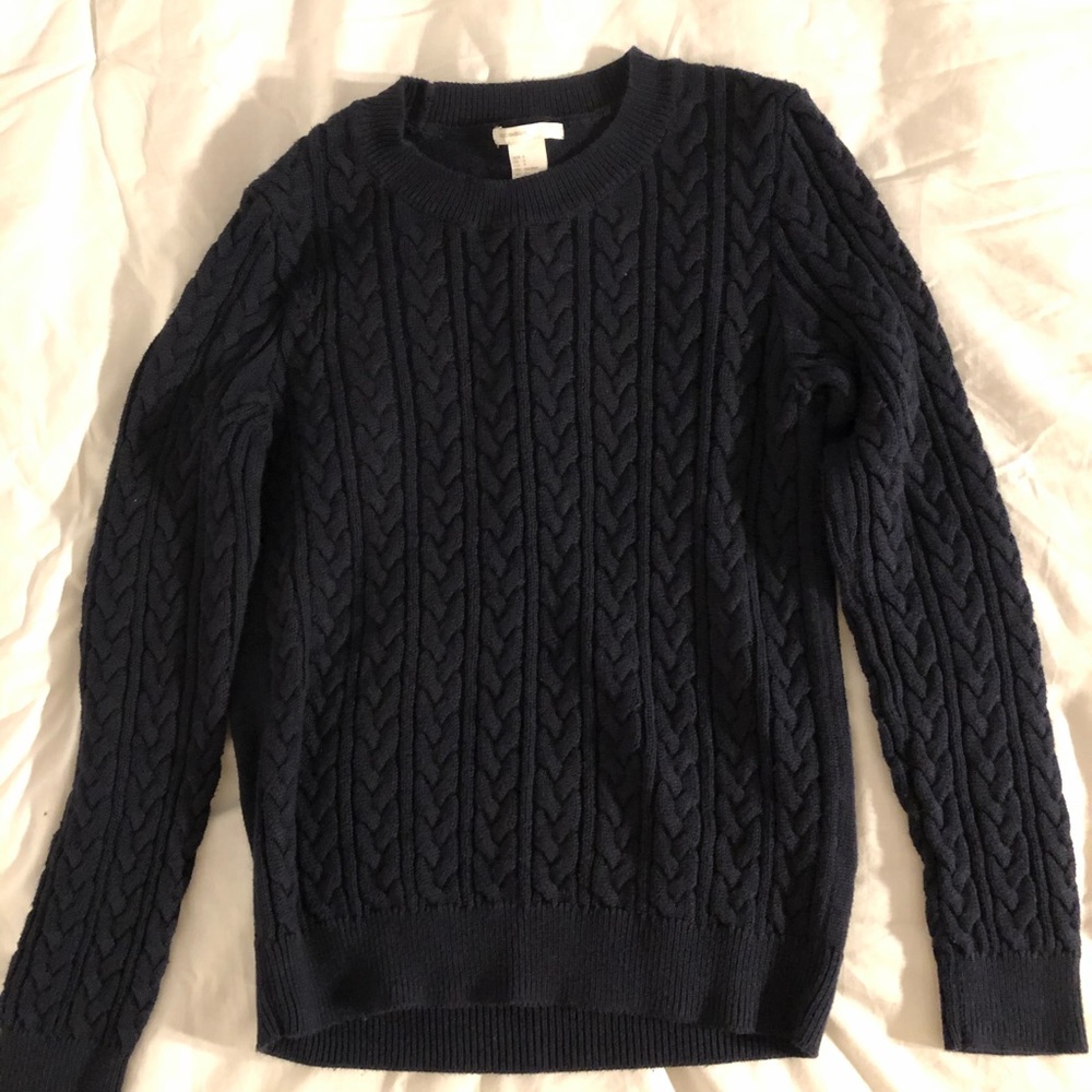 H&M Basic Navy Blue Sweater
